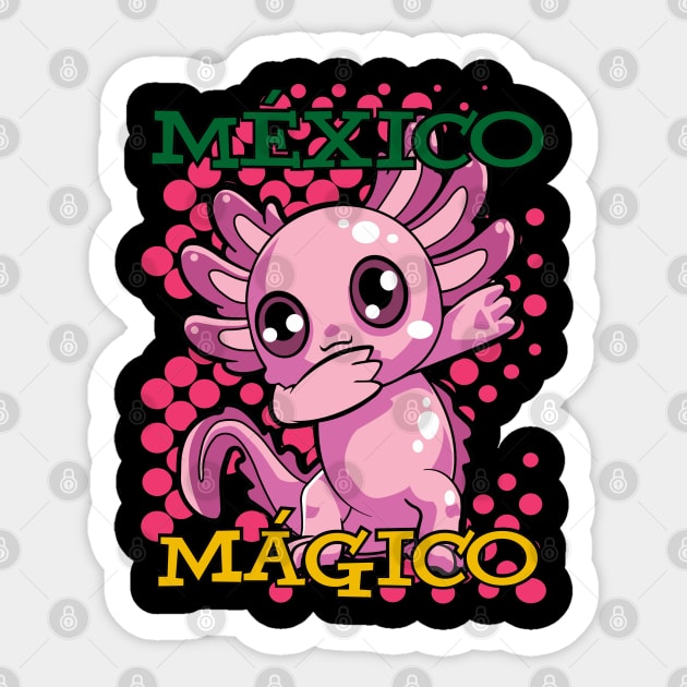 Mexico Axolotl Ajolote Sticker by Velvet Love Design 